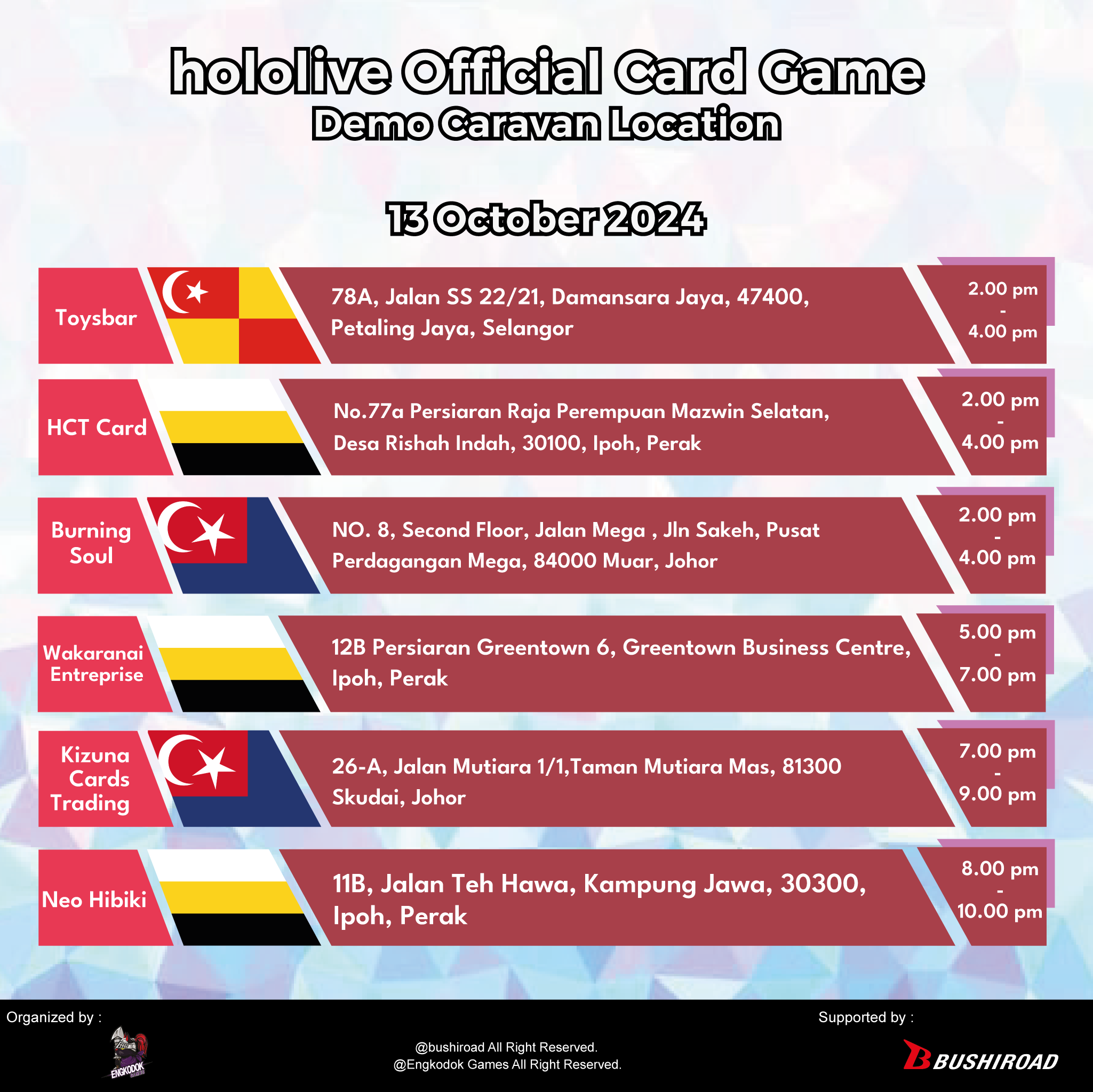 Demo Caravan schedule (week 3 - 3)