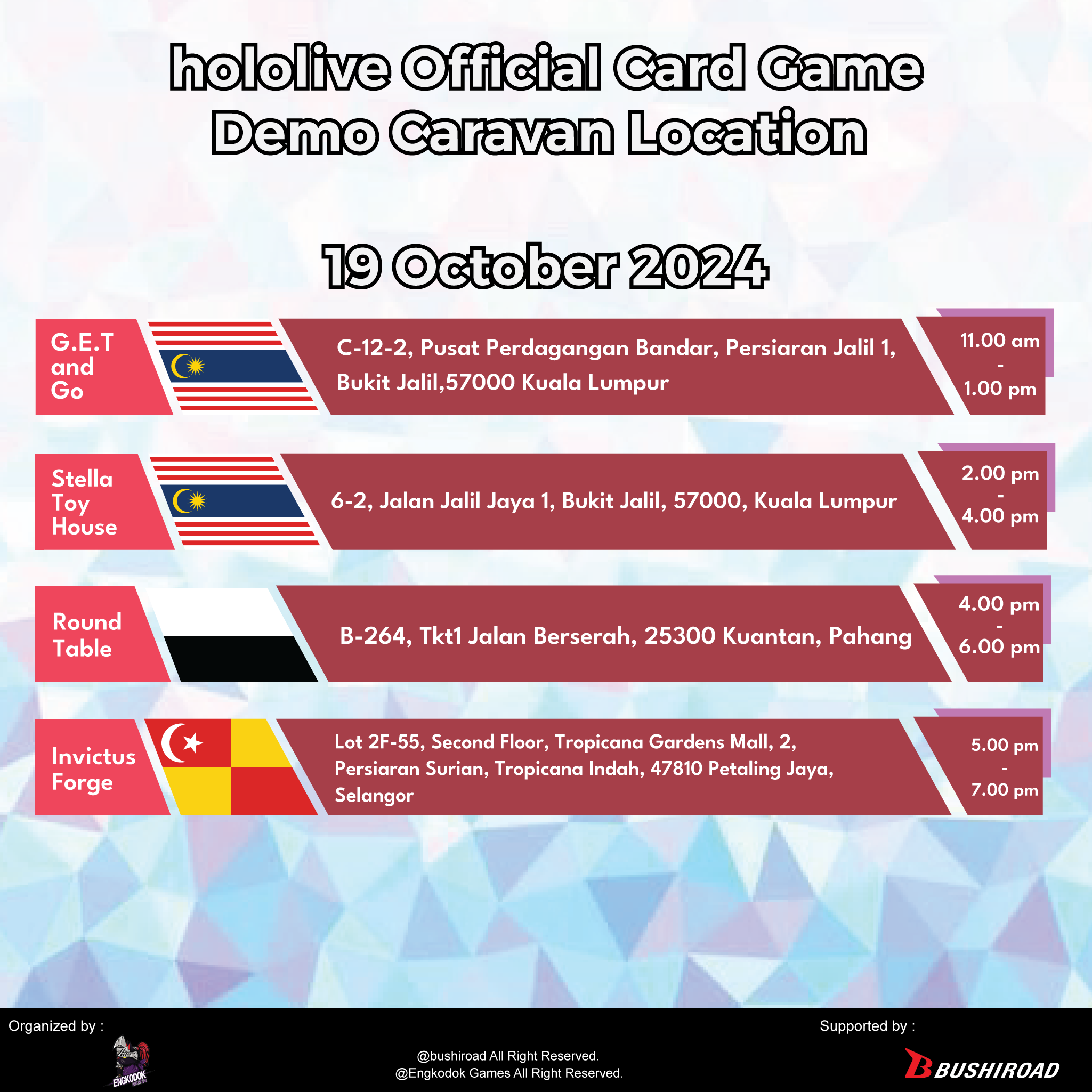 Demo Caravan schedule (week 4 - 1)